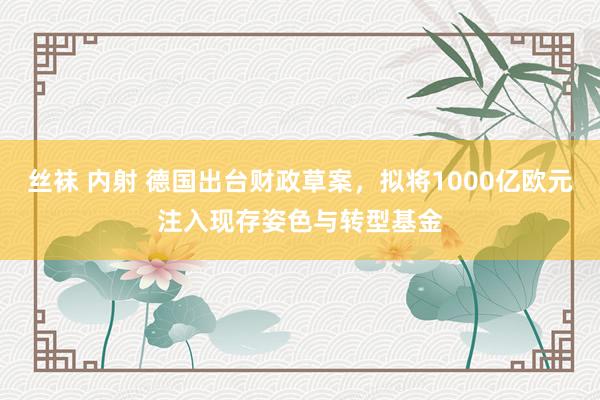 丝袜 内射 德国出台财政草案，拟将1000亿欧元注入现存姿色与转型基金